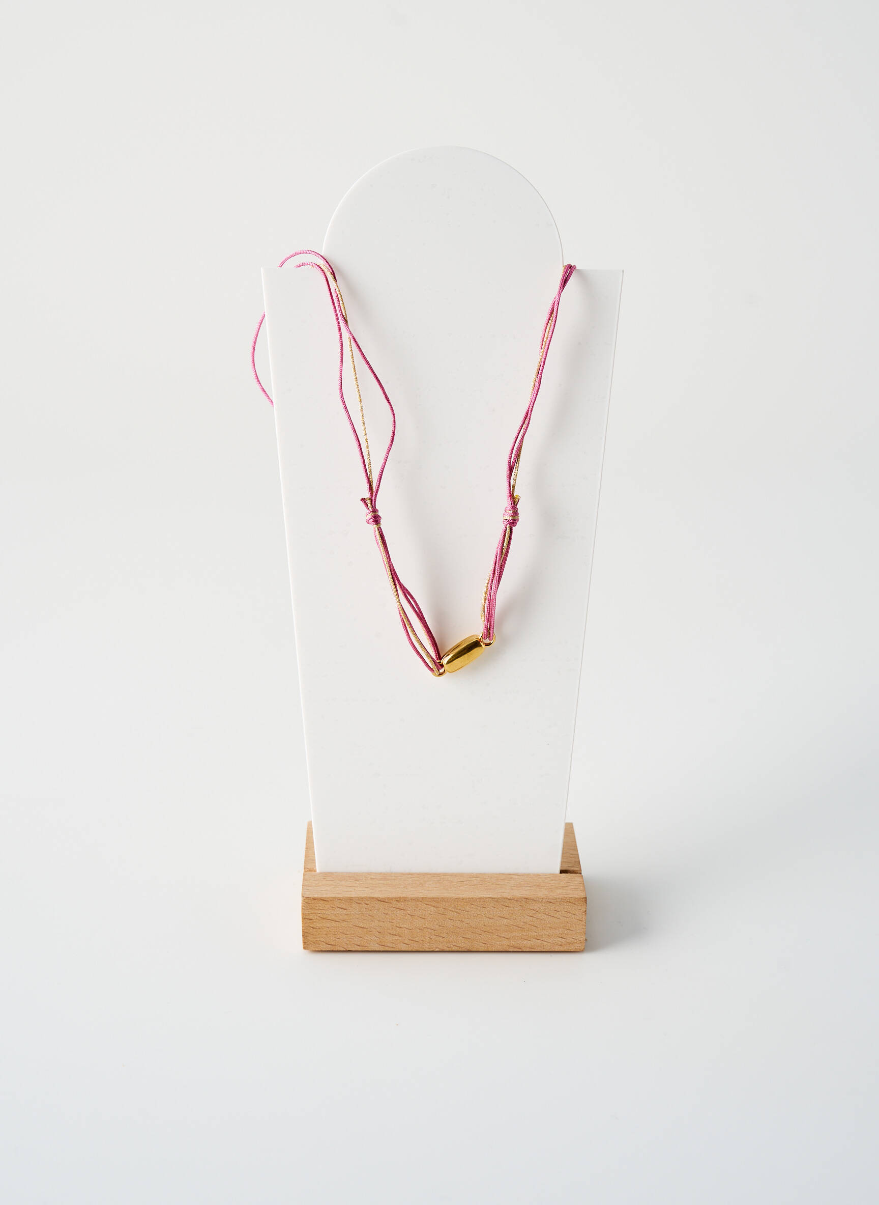 Kaklaraištis perlų ornamentas rožinė BY GARANCE moteris
