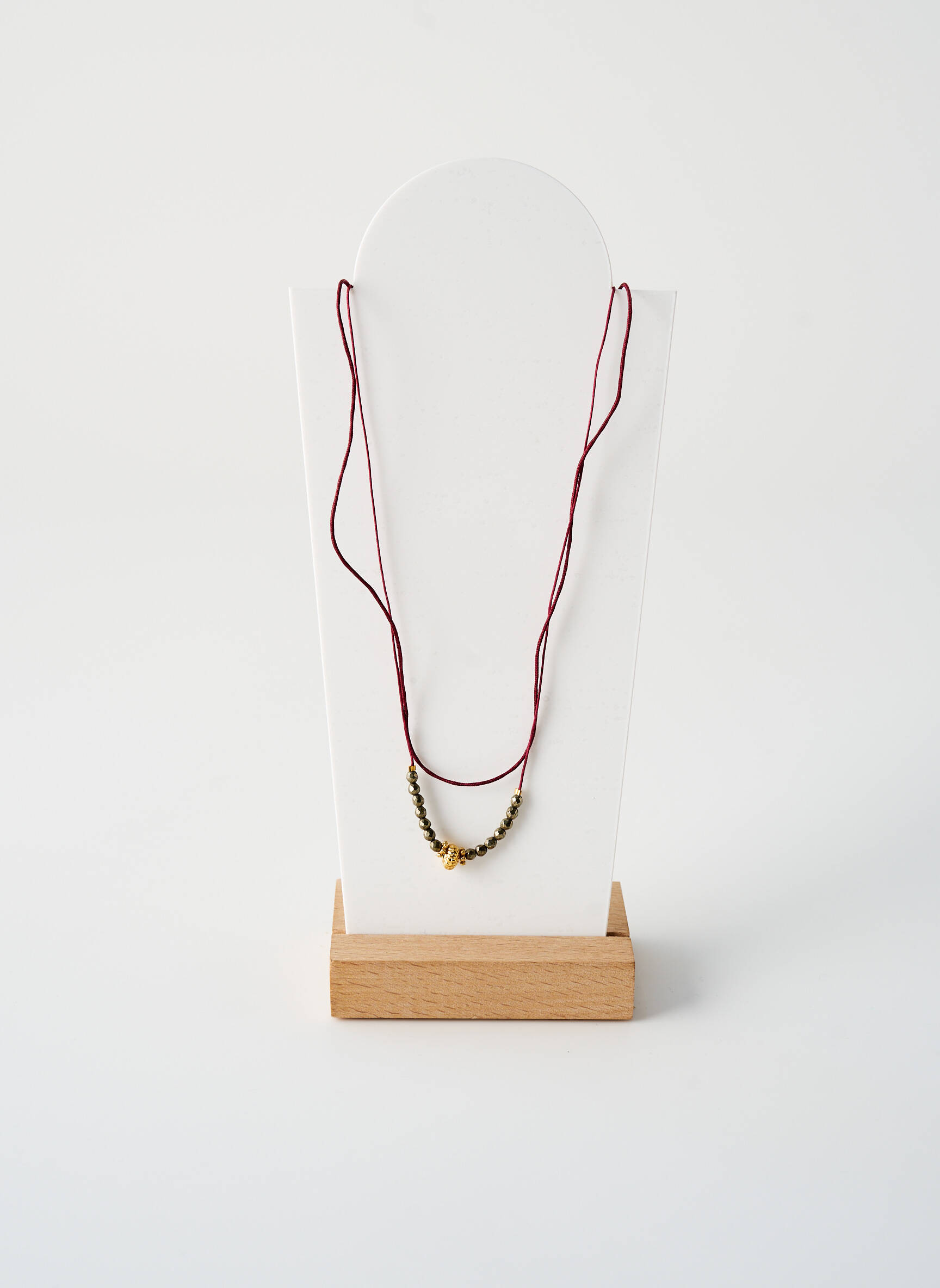 Kaklaraištis perlų ornamentas violetinis BY GARANCE moteris