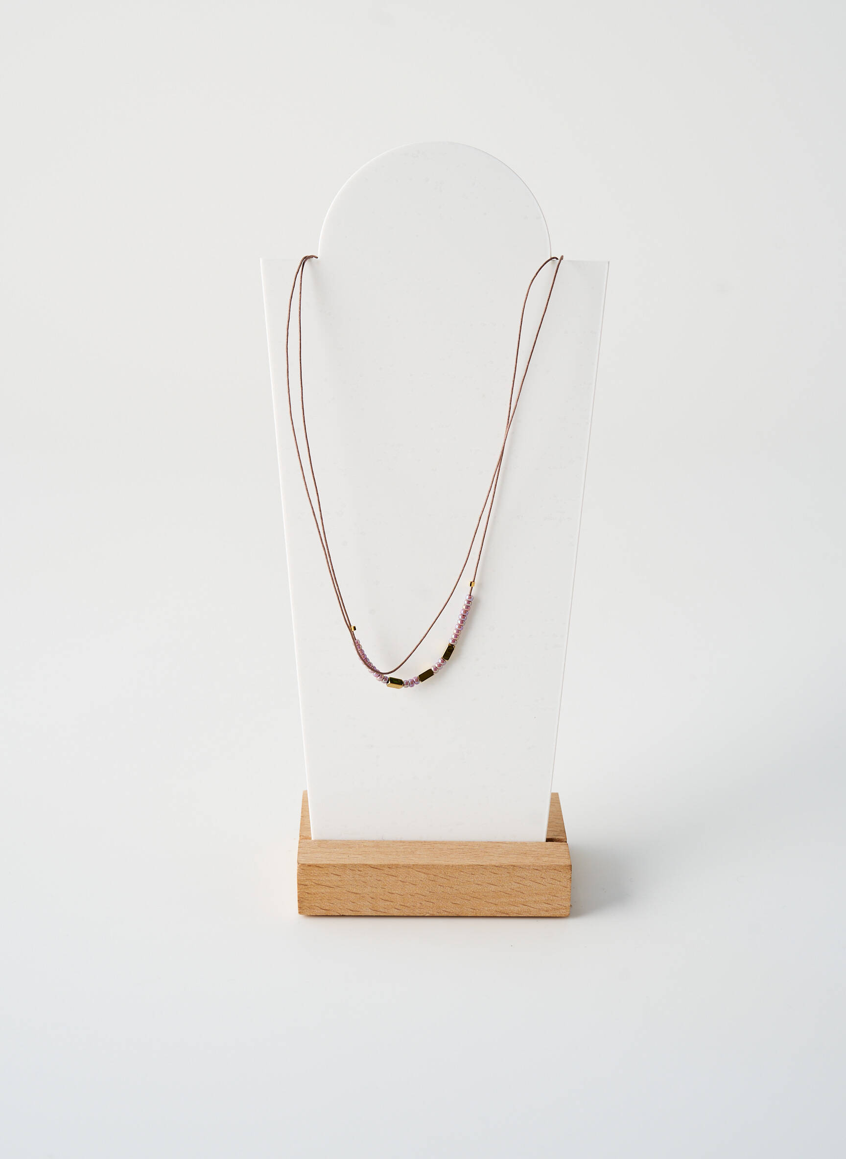 Kaklaraištis perlų ornamentas rožinė BY GARANCE moteris