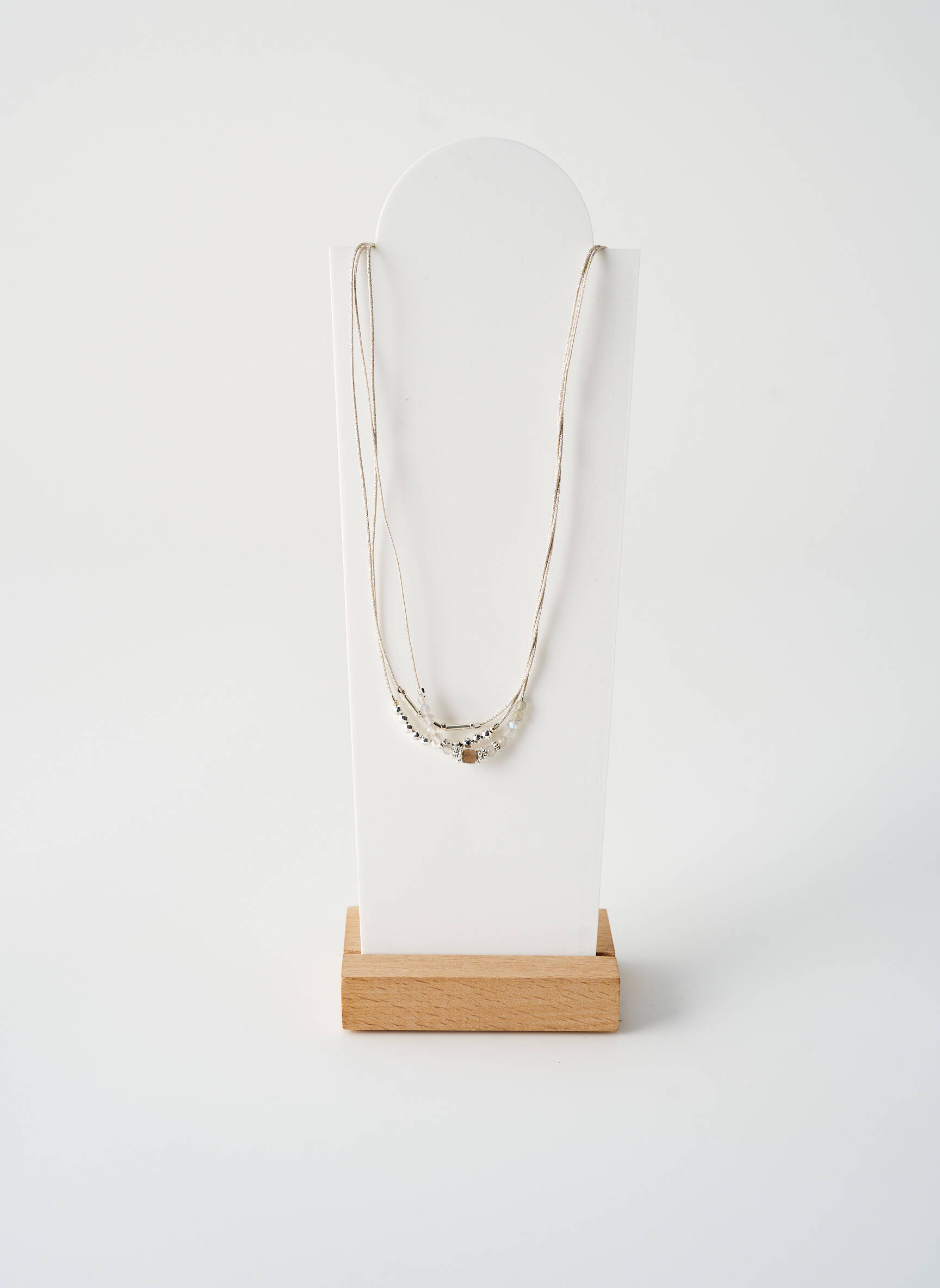 Kaklaraištis perlų ornamentas sidabrinė BY GARANCE moteris