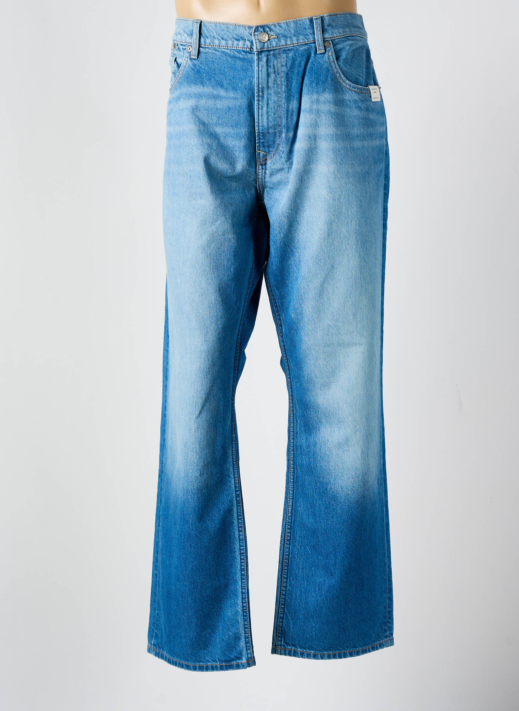 Tiesios kirpimo džinsai uždarymas su užtrauktuku po mygtuku uždengimu mėlyna PEPE JEANS vyras