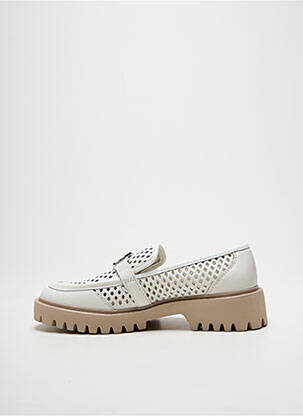 Mokasīnai apvalus mygtukas plokščias kulnas iki 3 cm baltas LIU JO moteris