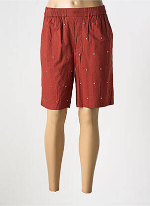 Bermudas tiesi kirpimas rudas ROSEANNA moteris