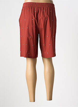 Bermudas tiesi kirpimas rudas ROSEANNA moteris