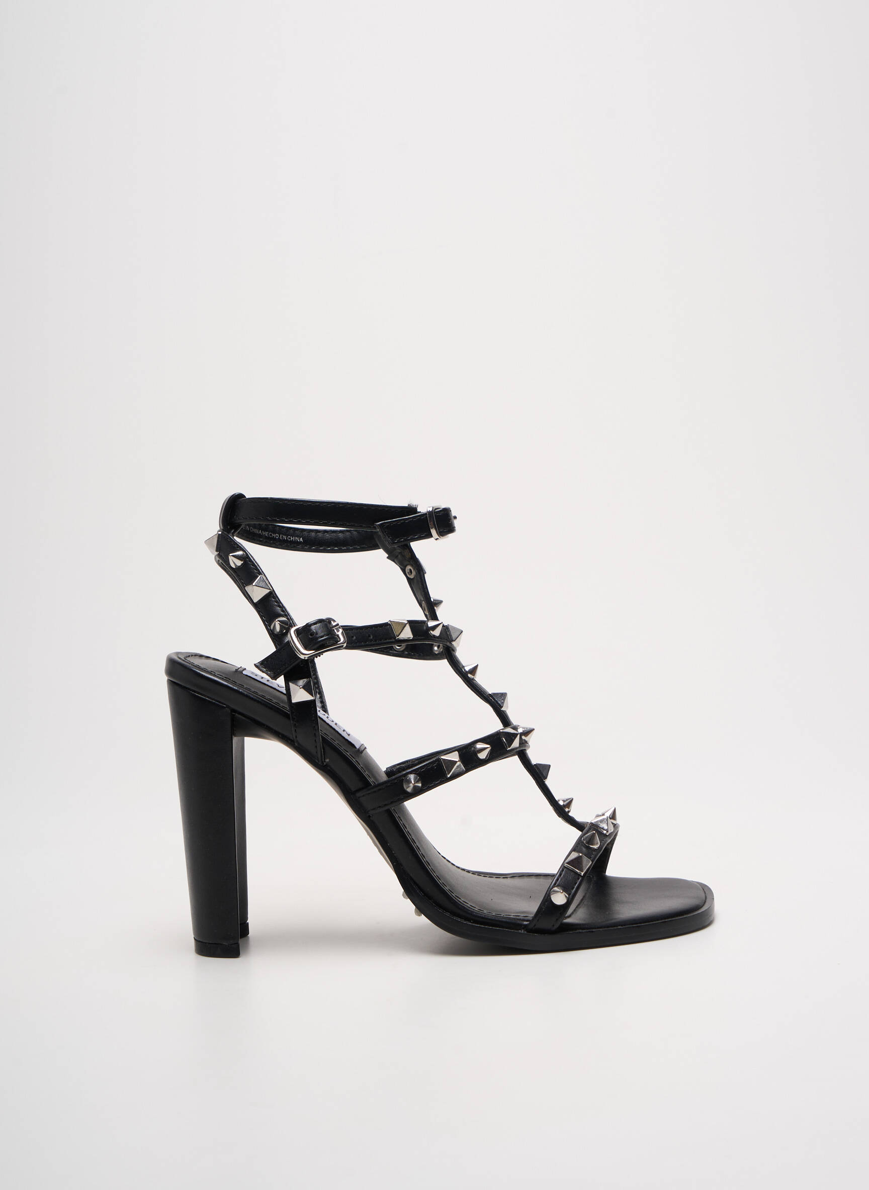Sandalai/nu pėdos lygus medžiaga 10 cm ir daugiau aukštakulniai juodas STEVE MADDEN moteris