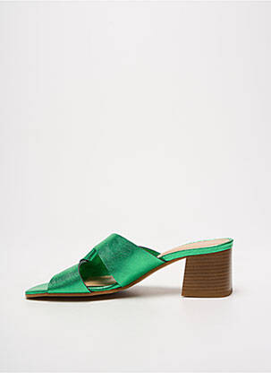 Mule/sabotai lygus audinys kulnas nuo 4 iki 6 cm žalias QOO TUM moteris