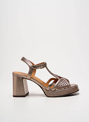 Sandalai/nu pėdos satino audinys kulnas nuo 7 iki 9 cm rudas CHIE MIHARA moteris