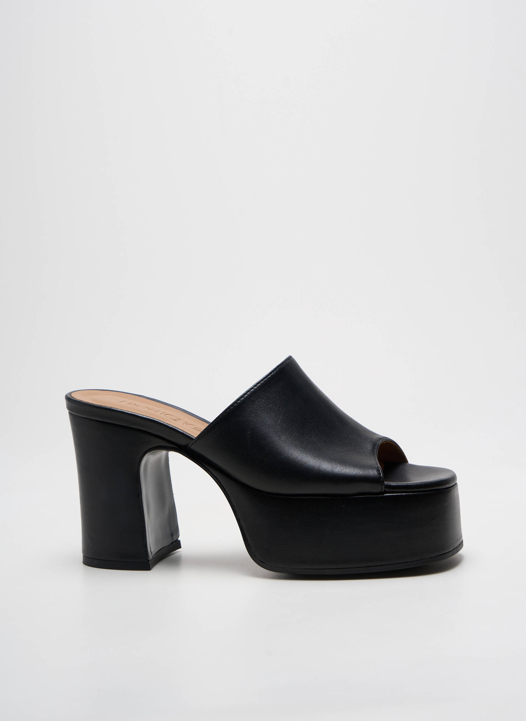 Mule/sabotai satino audinys kulnas nuo 7 iki 9 cm juodas FREE LANCE moteris