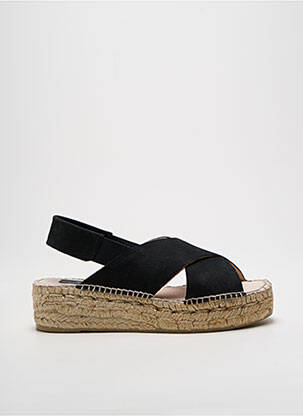 Espadrilės atvira pabaiga kulnas nuo 4 iki 6 cm juodas GAIMO moteris