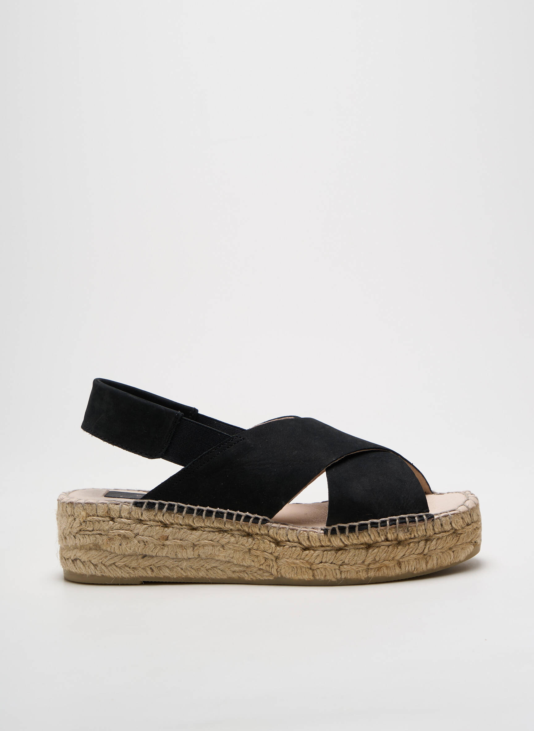 Espadrilės atvira pabaiga kulnas nuo 4 iki 6 cm juodas GAIMO moteris
