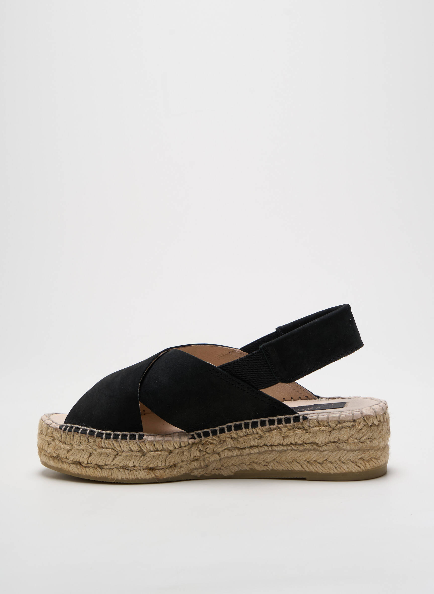 Espadrilės atvira pabaiga kulnas nuo 4 iki 6 cm juodas GAIMO moteris
