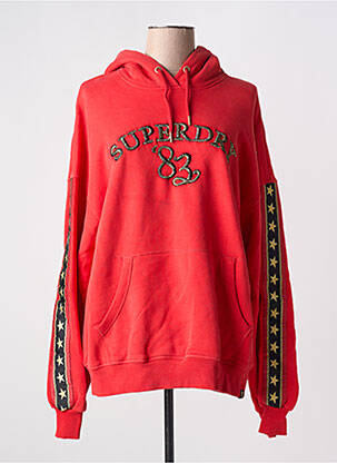 Kapišonas siuvinėjimas ilgos rankovės raudona SUPERDRY moteris