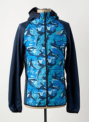Pūkinė striukė kišenės su gobtuvu mėlyna JACK & JONES vyras