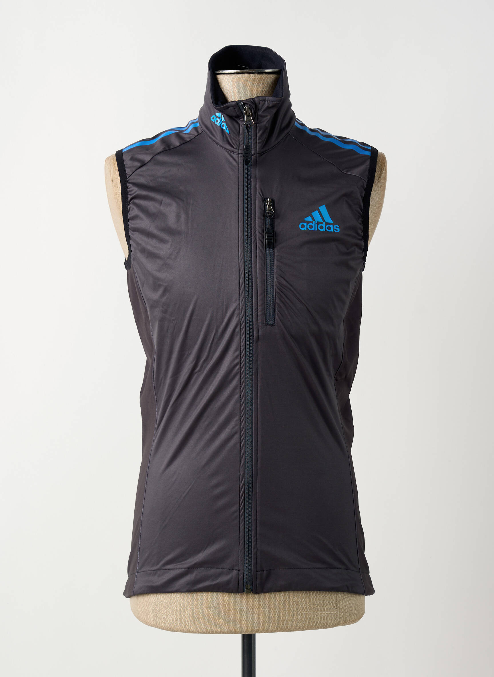 Kasdienis švarkas aukšta apykaklė juodas ADIDAS vyras