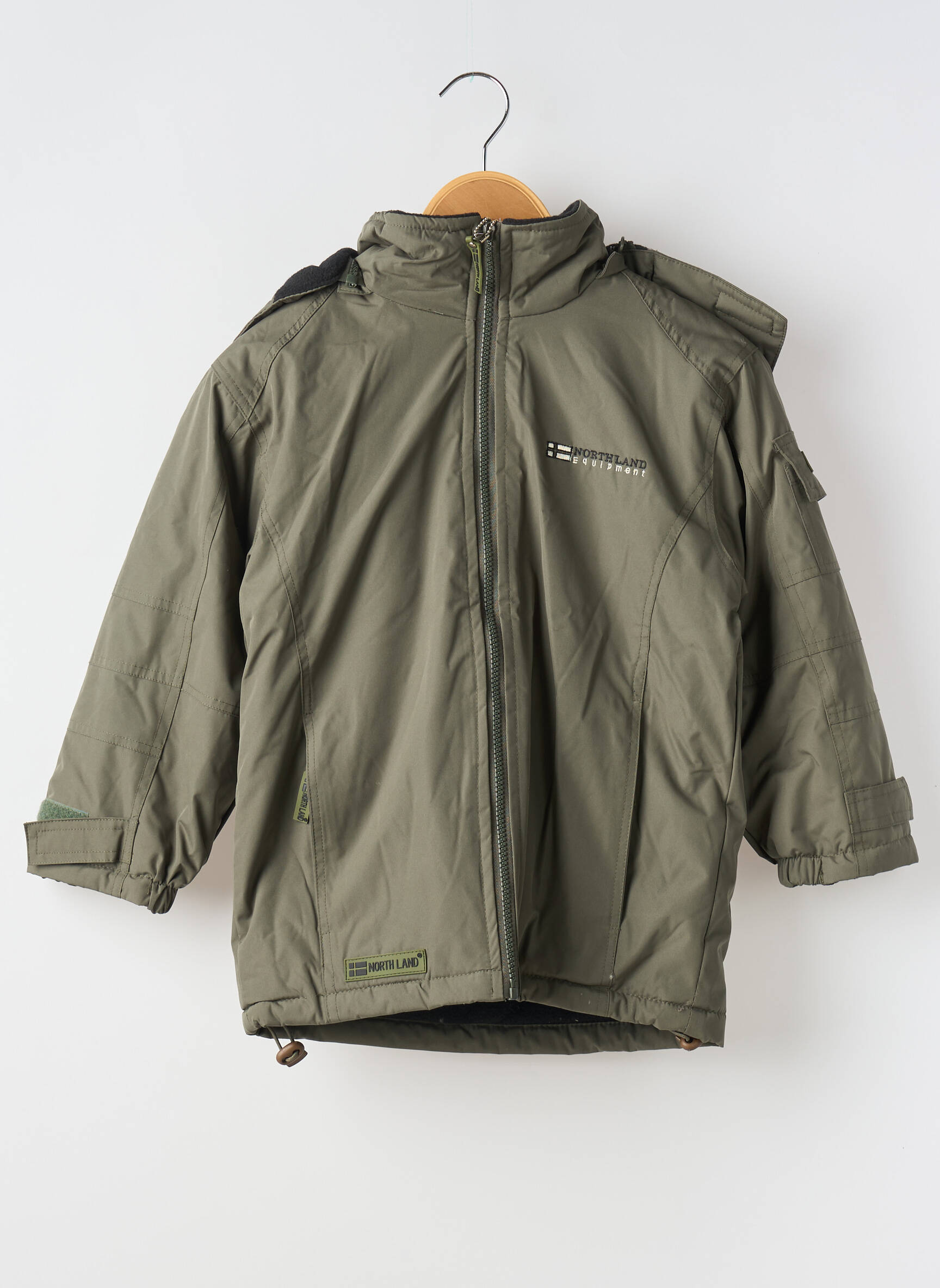 Parka kišenės su gobtuvu žalias NORTHLAND berniukas