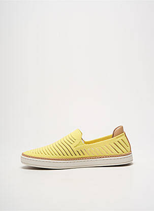 Slip-on batai apvalus mygtukas plokščias kulnas iki 3 cm geltona UGG moteris