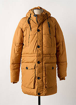 Pūkinė striukė kišenės su gobtuvu oranžinė JACK & JONES vyras