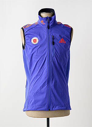 Pūkinė striukė aukšta apykaklė be gobtuvų mėlyna ADIDAS berniukas