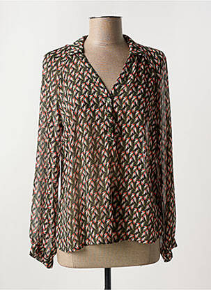 Bluzonai fantazijos raštas ilgos rankovės žalias ONE STEP moteris