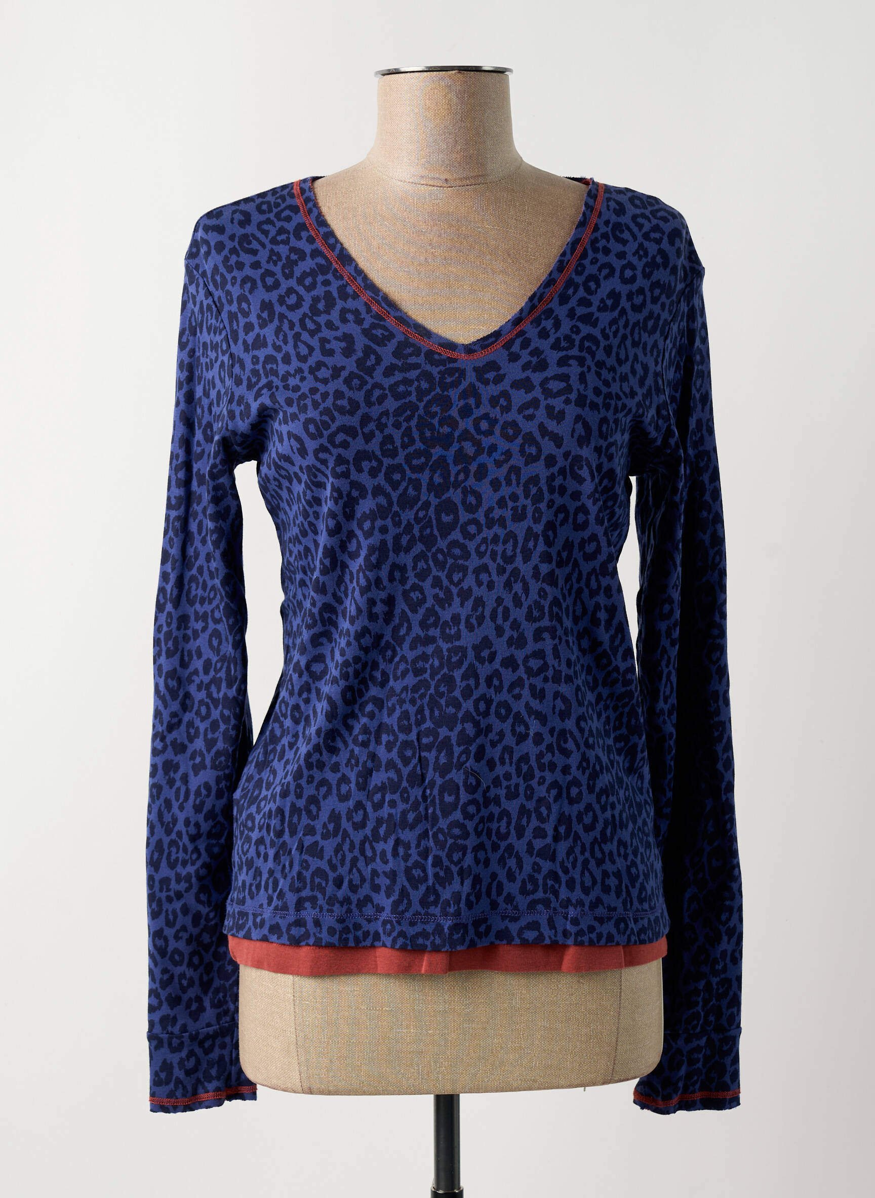 Viršūnė fantazijos raštas ilgos rankovės mėlyna DIPLODOCUS moteris