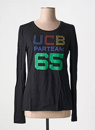 T-marškinys ilgos rankovės ilgos rankovės juodas UNITED COLORS OF BENETTON moteris