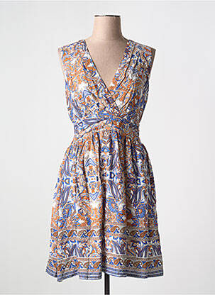 Pusilgių suknelė gėlių raštas be rankų mėlyna HF WOMAN COLLECTION moteris