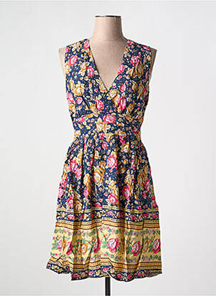 Pusilgių suknelė gėlių raštas be rankų mėlyna HF WOMAN COLLECTION moteris