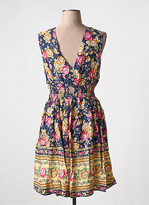 Pusilgių suknelė gėlių raštas be rankų mėlyna HF WOMAN COLLECTION moteris