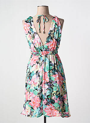 Pusilgių suknelė gėlių raštas be rankų juodas HF WOMAN COLLECTION moteris