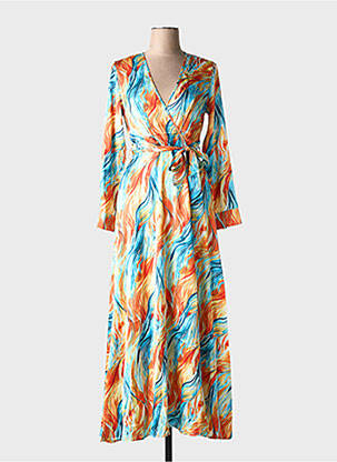 Ilga suknelė ilgos rankovės ilgos rankovės oranžinė HF WOMAN COLLECTION moteris