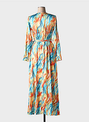 Ilga suknelė ilgos rankovės ilgos rankovės oranžinė HF WOMAN COLLECTION moteris