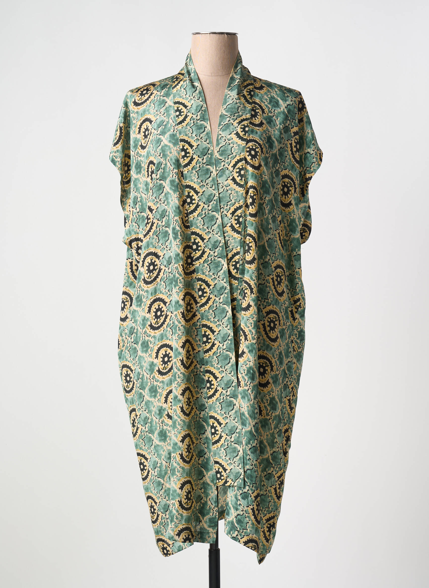 Kimono striukė col v žalias LAUREN VIDAL moteris