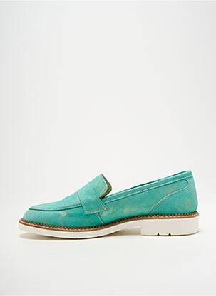 Mokasīnai satino audinys plokščias kulnas iki 3 cm mėlyna LITTLE...LA SUITE moteris