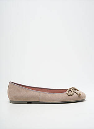 Balerinos apvalus mygtukas plokščias kulnas iki 3 cm bežinis PRETTY BALLERINAS moteris