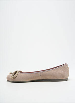 Balerinos apvalus mygtukas plokščias kulnas iki 3 cm bežinis PRETTY BALLERINAS moteris