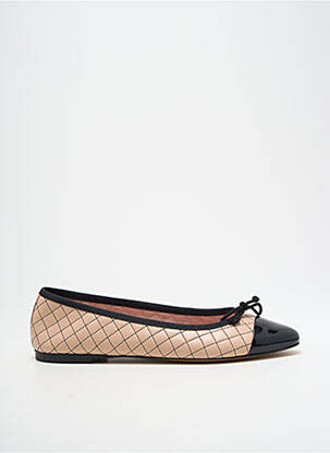 Balerinos lygus medžiaga plokščias kulnas iki 3 cm bežinis PRETTY BALLERINAS moteris