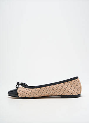 Balerinos lygus medžiaga plokščias kulnas iki 3 cm bežinis PRETTY BALLERINAS moteris