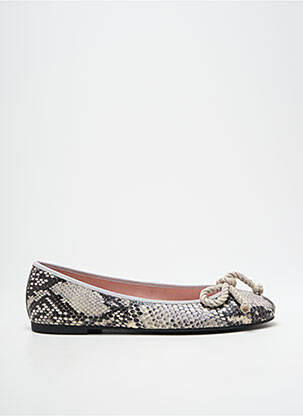 Balerinos satino audinys plokščias kulnas iki 3 cm pilka PRETTY BALLERINAS moteris