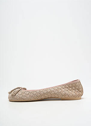 Balerinos apvalus mygtukas plokščias kulnas iki 3 cm bežinis PRETTY BALLERINAS moteris