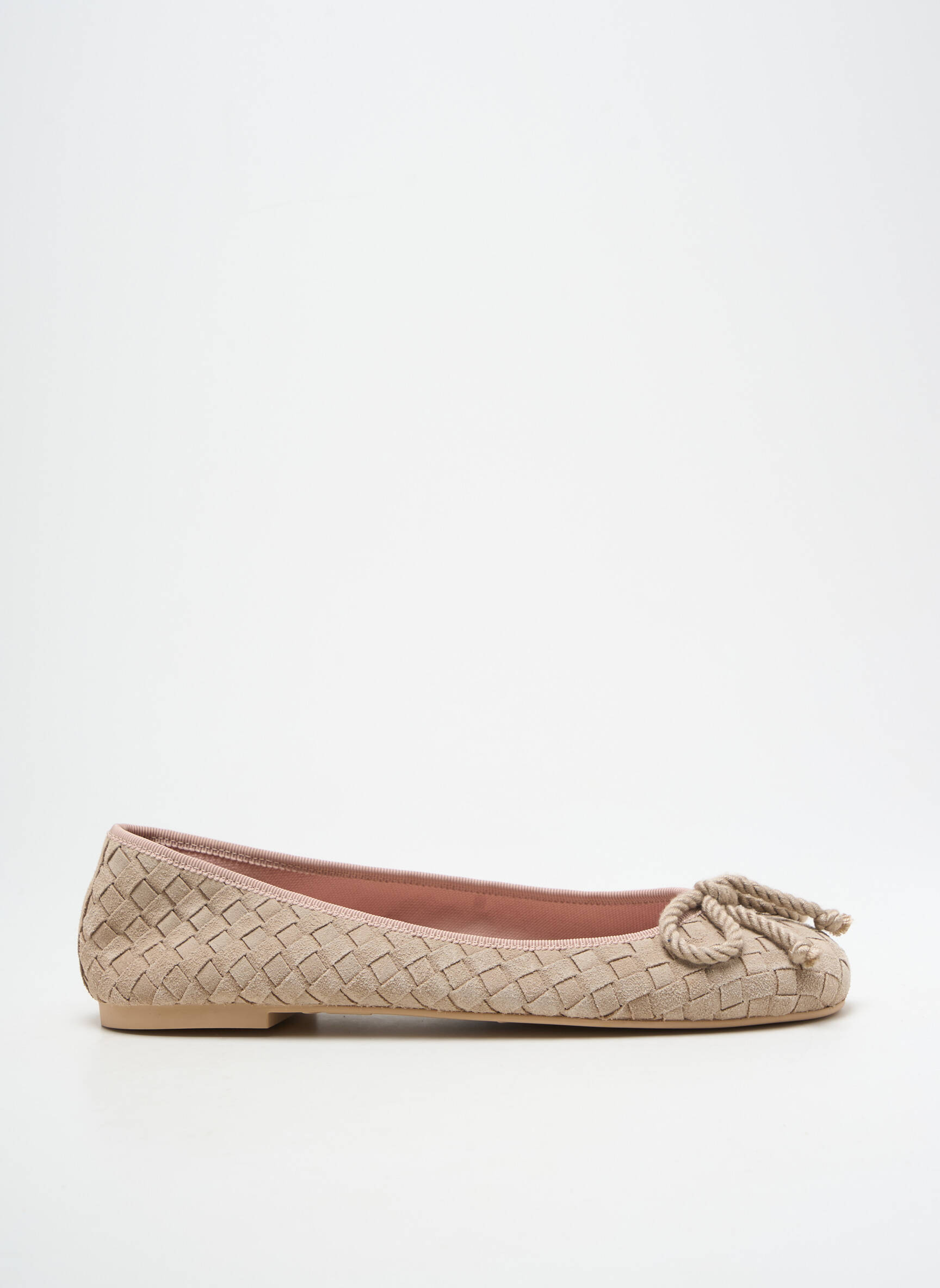 Balerinos apvalus mygtukas plokščias kulnas iki 3 cm bežinis PRETTY BALLERINAS moteris