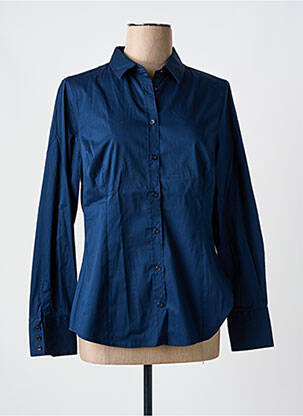 Moteriškas marškinys centrinė iškirptė ilgos rankovės mėlyna TRUSSARDI JEANS moteris