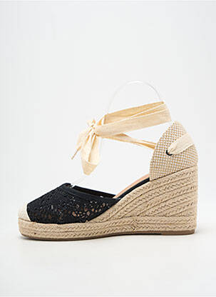 Espadrilės amortizuojančios pado tipas kulnas nuo 7 iki 9 cm juodas IDEAL SHOES moteris
