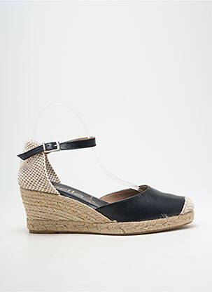 Espadrilės satino audinys kulnas nuo 7 iki 9 cm juodas MARILA moteris