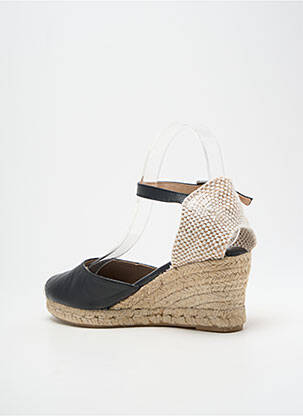 Espadrilės satino audinys kulnas nuo 7 iki 9 cm juodas MARILA moteris