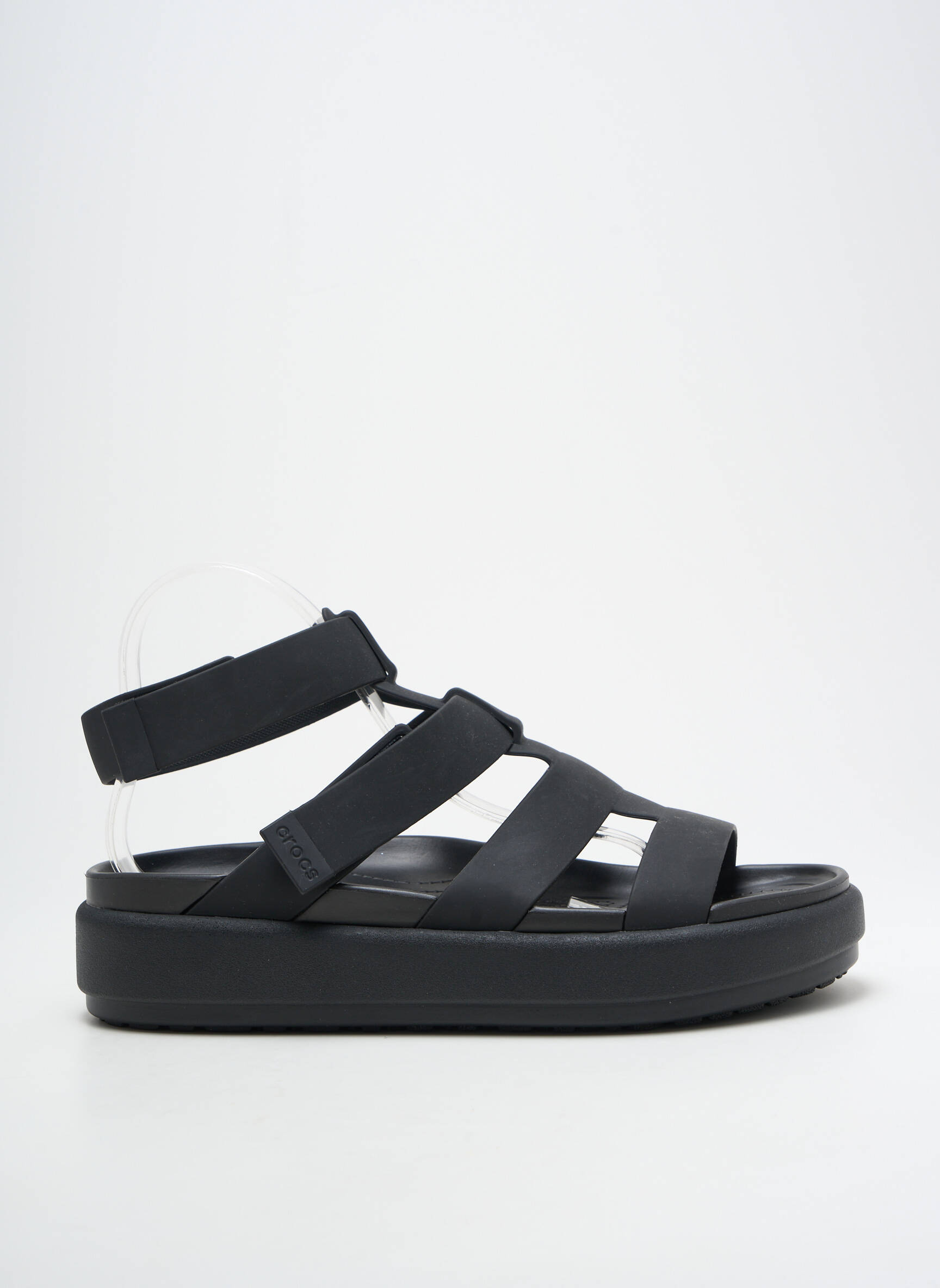 Sandalai/nu pėdos satino audinys kulnas nuo 4 iki 6 cm juodas CROCS moteris
