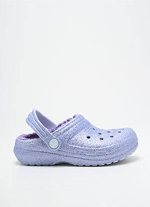 Mule/sabotai apvalus mygtukas apvalus mygtukas violetinis CROCS mergina