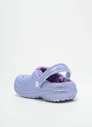 Mule/sabotai apvalus mygtukas apvalus mygtukas violetinis CROCS mergina