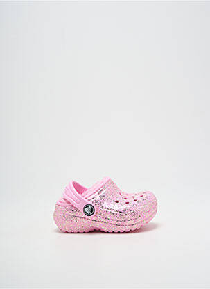 Mule/sabotai apvalus mygtukas apvalus mygtukas rožinė CROCS mergina