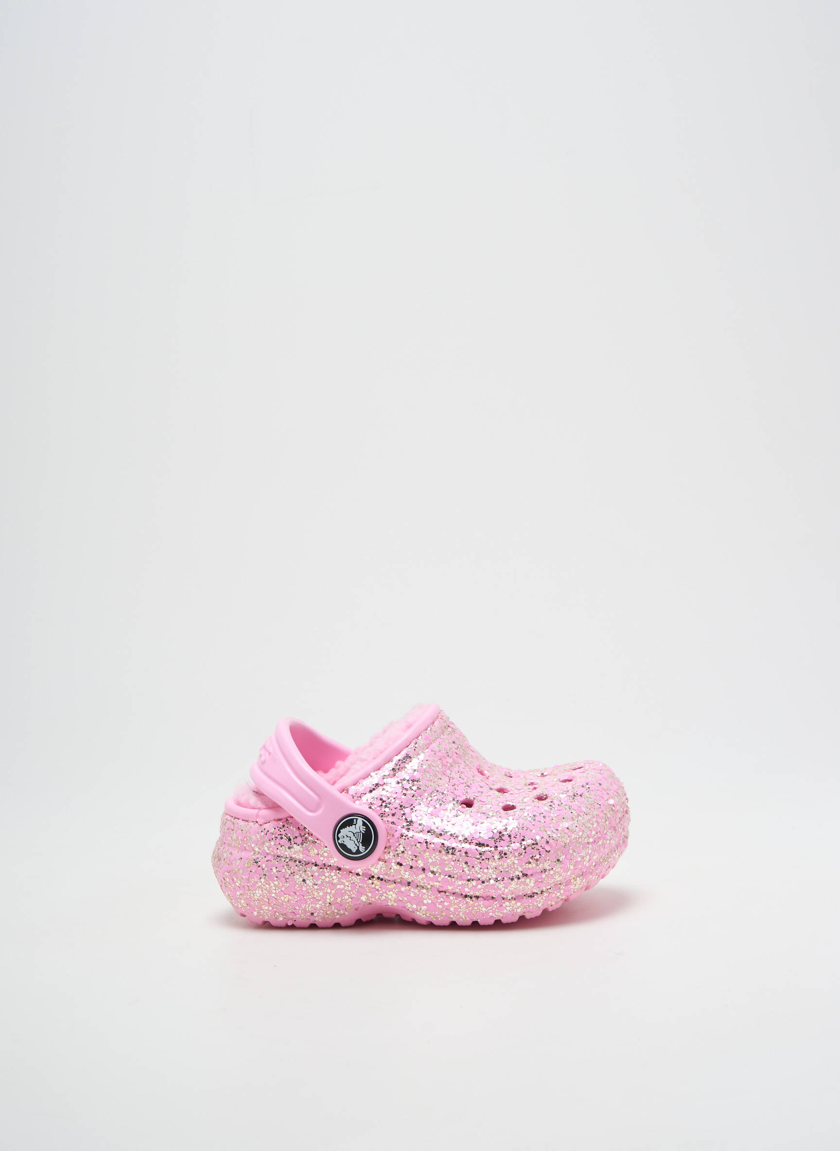 Mule/sabotai apvalus mygtukas apvalus mygtukas rožinė CROCS mergina