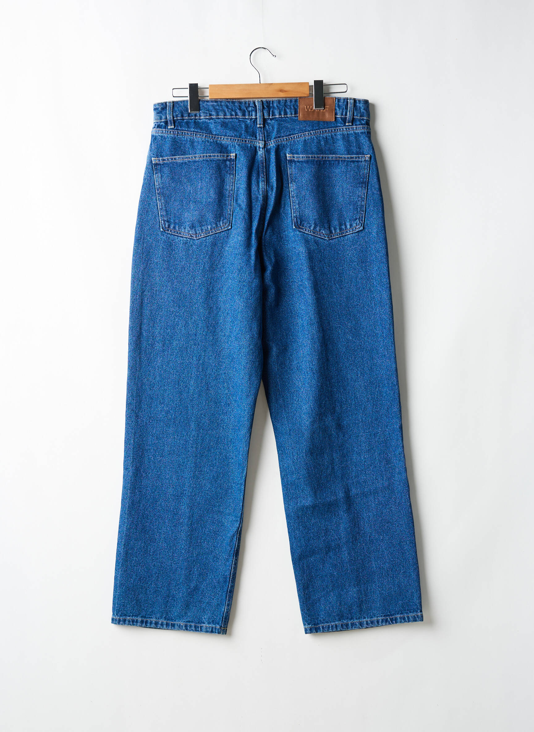 Tiesios kirpimo džinsai tamprumas normala dydis mėlyna WANF vyras